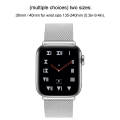 Miniatyrbillede 3 af 7: Kompatibelt Apple Watch-rem 38-40 mm/42-44 mm, rustfrit stål ringspænde metalrem udskiftning-38/40 mm sølv