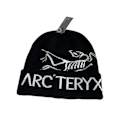 Miniatyrbillede 1 af 4: Arcteryx Bird Head Sort Beanie Hat Cap i Sort svart M（56-58cm）