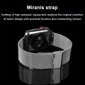 Miniatyrbillede 6 af 7: Kompatibelt Apple Watch-rem 38-40 mm/42-44 mm, rustfrit stål ringspænde metalrem udskiftning-38/40 mm sølv