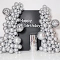 Pikkukuva 4 / 5: Hopea Party-ilmapallot 100kpl 12 tuuman Kromi Metalliset Hopea Helium-ilmapallot Syntymäpäiväjuhlan Koristeluun ja Kaarikoristeluun Hääjuhlaan Syntymäpäivään