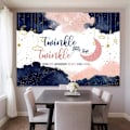 Pikkukuva 2 / 5: Tummansininen ja vaaleanpunainen sukupuolen paljastus tausta Twinkle Twinkle Little Star Baby Shower juhlat koristeet Raskaus paljastaa yllätys tausta 7x5ft