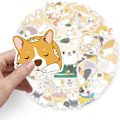Miniatyrbillede 3 af 5: 50 stk. Welsh Corgi Hunde Stickers til Vandflasker, Søde, Vandfaste Sticker Dekaler til Skateboard DIY Laptop Bagage Biler Cykel