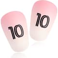 Mini fotbollsbenskydd, extra små benskydd skyddsutrustning (10x6cm, rosa)