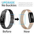 Miniatyrbillede 3 af 7: 2-pak remme kompatibel med Fitbit Inspire 2/ Inspire HR/Inspire, rustfrit stål metal mesh loop armbåndsurrem udskiftning