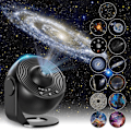 Miniatyrbillede 1 af 8: Stjernehimmel projektorlampe, stjernehimmel til soveværelse, 13 planetariske skiver, LED stjernehimmel, projektor til børn, voksne/soveværelse/fest/loft Black
