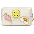 Miniatyrbillede 1 af 5: Lille Toiletry Bag Smile Lightning Heart PU Læder Bærbar Vandafvisende Makeup Kosmetik Taske Daglig Brug Opbevaring Pung Rejse Organizer Kompatibel Taske