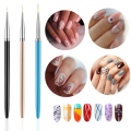 Miniatyrbillede 5 af 5: 2 stk. Neglekunst Blomster Pen 3 stk. Metalstang Make up