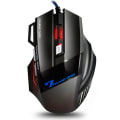 Miniatyrbillede 1 af 7: 4 Justerbar DPI og 7 Knapper LED Optisk USB Kablet Gaming Mus til Gamer PC MAC-sort