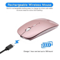 Miniatyrbild 6 av 7: Uppladdningsbar Bluetooth-mus kompatibel med Mac Laptop Trådlös Bluetooth-mus kompatibel med Windows Laptop-roséguld