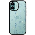 Miniatyrbilde 4 av 6: Kompakt iPhone 16 Pro Max Deksel [Lettvekt / 1,2 m 2X Militær Grad Fallbeskyttelse/Slank] - Kirsebær - Klar Svart Small Blue Flowers iPhone 16