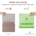 Pikkukuva 3 / 7: Älykäs kotelo, joka on yhteensopiva iPad Air 2:n kanssa, läpikuultava matta takakansi magneettinen kotelo automaattisella lepo-/herätystoiminnolla - vihreä