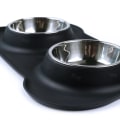 Miniatyrbillede 7 af 7: Hundeskåle i rustfrit stål til vand og foder med skridsikker silikone måtte til kæledyr, hvalpe, små og mellemstore hunde