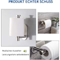 Miniatyrbillede 5 af 5: Toiletrulleholder uden boring til badeværelse og toilet, rustfrit stål børstet nikkel (sølv), One Size