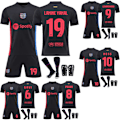 Pikkukuva 1 / 4: No. 19 No. 9 No. 10 No. 6 No. 8 Barcelona vieras musta pelipaita setti - Yamal + sukat + leggingsit 9 2XL