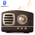 Miniatyrbild 1 av 5: Bärbar Bluetooth Retro Högtalare, Trådlös Mini Retro Högtalare, Rik Bas, Stereo, Inbyggd Mikrofon-träkornfärg