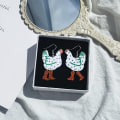 Miniatyrbillede 2 af 4: Sjove søde Kawaii akryl store hane kylling panda kat kanin får drop dangle øreringe til kvinder piger