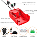 Pikkukuva 3 / 7: 2 kappaletta teholaitteen adapteria Milwaukee 18 V akulle, akkuadapteri, Dock Power Connector 14 AWG sulakkeella ja kytkimellä