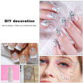 Miniatyrbild 5 av 5: Kristallrund nagelborr platt botten strass - Mine Silvermake up