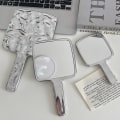 Miniatyrbillede 3 af 4: Ins vind retro håndholdt makeup spejl kvinde bærbar lille spejl håndholdt makeup - Kvadratisk medium