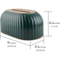 Miniatyrbillede 5 af 5: Rektangulær servietbeholder med fjederstøtte, moderne dekorativ toiletrullepapirdispenser-organisatorholder til hjem, kontor, bil C