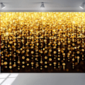 Miniatyrbillede 4 af 4: 7x5ft Guld Glitter Baggrund Sort Guld Abstrakt Sparkle Bokeh Sequin Fotografi Baggrund til Bryllup Brudebad Graduering Prom Dekoration