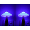 Miniatyrbild 1 av 5: Set med 2 sensor LED nattljus Plug-in magisk svamp nattljus söt vuxen nattljus sovrum, badrum, toalett, hall, trappa, kök blå