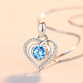 Pikkukuva 1 / 3: Sydänriipukset 14K kullatut 5A Cubic Zirconia -riipuskaulakorut naisille