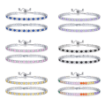 Miniatyrbilde 4 av 5: 925 Sterling Sølv Tennis Dame Armbånd, Krystall Slider Armbånd Diamant Zirconia Dame Armbånd Bursdagsgaver til Mamma Kvinner Søstre (Lilla)