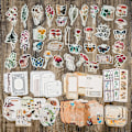 Miniatyrbillede 5 af 5: Vintage Scrapbooking Materialepakke (200 stk.) til Trash Journaling Bullet Journaling Planner Botanisk Papir Sticker Craft Kit Æstetisk