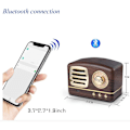 Miniatyrbild 3 av 5: Bärbar Bluetooth Retro Högtalare, Trådlös Mini Retro Högtalare, Rik Bas, Stereo, Inbyggd Mikrofon-svart