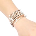 Miniatyrbild 3 av 5: Leopard Armband för Kvinnor, Boho Läder Wrap Multi-Layer Pärla Kristall Armband Smycken