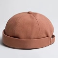 Miniatyrbilde 5 av 5: Herre- og damehatt Cap Brimless Hatter Beanie Skull Cap Worker Sailor Cap Rolled Cuff Retro Justerbar