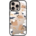 Miniatyrbilde 4 av 5: Kompakt iPhone 16 Pro Max Deksel [Lettvekt / 1,2 m 2X Militær Grad Fallbeskyttelse/Slank] - Kirsebær - Klar Svart Floating Capybara iPhone 16 Pro