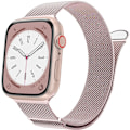 Miniatyrbild 1 av 5: Kvinnor och män, rostfritt stål mesh loop magnetiskt spänne ersättning för iWatch band (41mm/40mm/38mm, regnbåge).