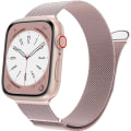 Miniatyrbillede 1 af 5: Kvindes og Mænds, Rustfrit Stål Mesh Loop Magnetisk Spænde Udskiftning til iWatch Remme (41mm/40mm/38mm, Regnbue).