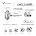 Miniatyrbillede 2 af 5: Dames Hypoallergeniske Ørestikker i Rustfrit Stål med Cubic Zirconia, CZ Ørestikker til Mænd 5 par 4-8mm