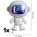 Pikkukuva 4 / 5: Avaruusilmapalloja Syntymäpäiville 8 Vuotta - Astronautti Ilmapallo, Avaruus Ilmapallot, Numero 8 Ilmapallo Musta, 8. Syntymäpäivä Koristeet Tähti Foliot Iso