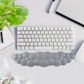 Miniatyrbillede 4 af 5: Keyboard Cloud Håndledsstøtte, Blød Behagelig Sød Keyboard Håndledsstøtte Anti-Skrid Sikker Ergonomisk Støtte Cloud Desk Håndledsstøtte Støtte & Hukommelsesskum (Grå)