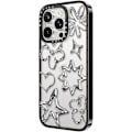 Miniatyrbilde 5 av 5: Kompakt iPhone 16 Pro Max Deksel [Lettvekt / 1,2 m 2X Militær Grad Fallbeskyttelse/Slank] - Kirsebær - Klar Svart Chrome Doodles iPhone 16 Pro Max
