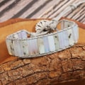 Miniatyrbilde 4 av 5: Chakra-armbånd for kvinner med ekte steiner, lærreim, helbredende perlearmbånd, kvinner, menn, boho-vennskapssmykker