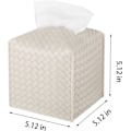 Miniatyrbild 5 av 5: Fodral för pappersnäsdukar i PU-läder, fyrkantig förvaringslåda för ansiktsnäsdukar, hållare för ansiktspapper, dispenser för badrum, handfat (röd)