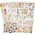 Miniatyrbillede 1 af 5: Vintage Scrapbooking Materialepakke (200 stk.) til Trash Journaling Bullet Journaling Planner Botanisk Papir Sticker Craft Kit Æstetisk