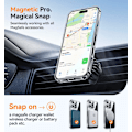 Miniatyrbild 4 av 8: Magnetiskt skal för iPhone 16 Pro Max med fullständigt kameraskydd [Kompatibel med MagSafe] [Genomskinlig matt] Skyddande telefonfodral, Matt svart Clear iPhone 16 Pro