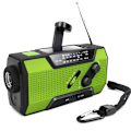 Miniatyrbild 2 av 9: Nödväder Solcellsvev AM/FM NOAA Radio med Bärbar 2000mAh Powerbank för Nöd- och Utomhusöverlevnad green