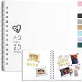 7 X 7 Inch Scrapbook Album With 80 Pages, DIY Memory Scrapbook (White)