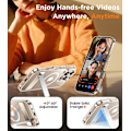 Miniatyrbilde 5 av 8: Temdan Magnetisk Kompatibel med iPhone 16 Pro Max Deksel, [Innebygd Usynlig Støtte][Kompatibel med MagSafe] [Militærgrad Støtsikker] Slank Tynn Clear-Stand for iPhone 16 Pro Max 6.9"