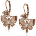 Miniatyrbillede 1 af 3: Guld-tone Multi-Crystal Blomster Drop Øreringe