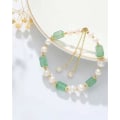 Miniatyrbillede 5 af 5: Jade Perler Armbånd Guld Rigdom Held Lykke Jade Armring Amulet til Kvinder, Heldig Jade Feng Shui Helbredende Krystal Armbånd…