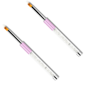 Miniatyrbild 1 av 5: 2PCS nagelkonst sicksack målarpenna - rosa stång vit diamant sicksack penna smink