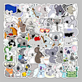 Miniatyrbillede 2 af 5: Koala bjørn vandtætte vinyl klistermærker med 50 stk. - Velegnet til bærbare computere, rejsetasker, notesbøger, telefoner, biler, scrapbøger, vandflasker, cykler, graffiti-klistermærker